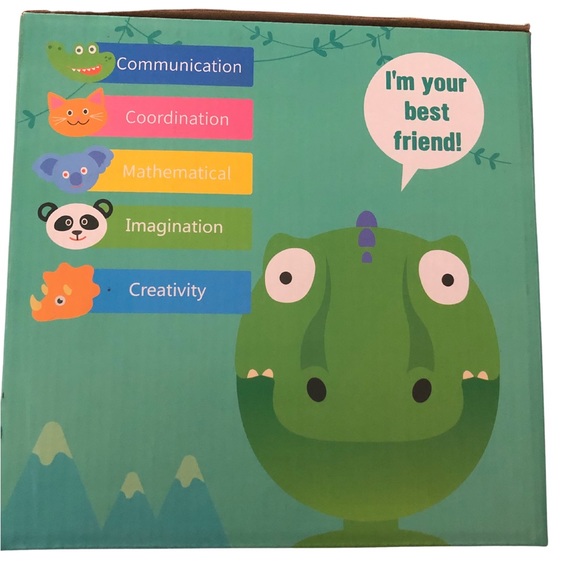 NIB - 6-in-1 Wooden Baby Activity Cube Montessori Toys Dinosaur Play Center - Picture 9 of 10